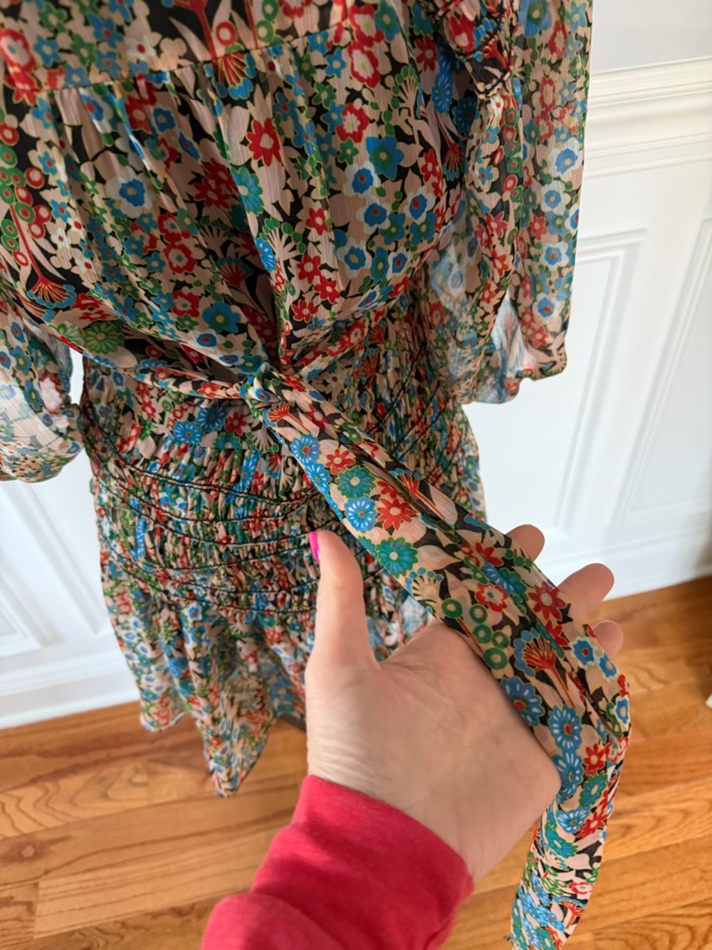 Ted Baker Tiania Smock Panel Wrap Mini Dress - Picture 10 of 13